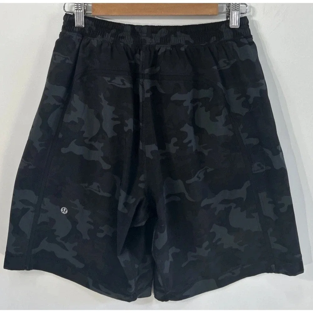 Lululemon Lined Pace Breaker Shorts Men's Medium Black Camo  9
